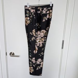 EUC J.Crew Collection silk floral pants size 8